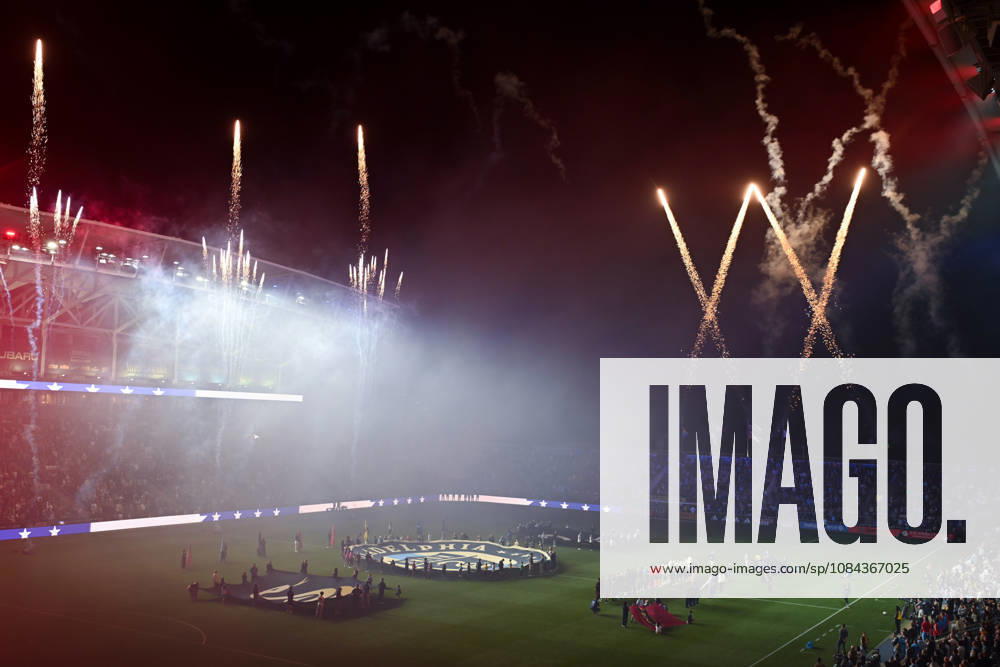 Philadelphia Union Vs Real Salt Lake - October 10, 2026 Fireworks are set off during the national anthem before the Major League Soccer 2026 match between Philadelphia Union and Real Salt Lake at Subaru Park in Chester, Pennsylvania, on October 10, 2026. Philadelphia United States
