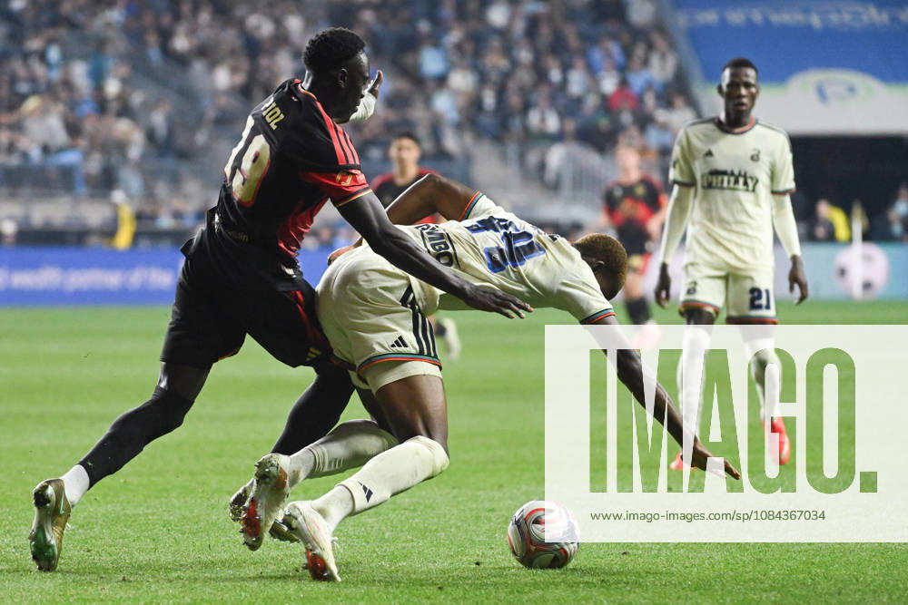 Philadelphia Union Vs Real Salt Lake - October 10, 2026 Neil Pierre 44 of the Philadelphia Union is fouled by Ariath Piol 19 of Real Salt Lake during the Major League Soccer 2026 match between Philadelphia Union and Real Salt Lake at Subaru Park in Chester, Pennsylvania, on October 10, 2026. Philadelphia United States