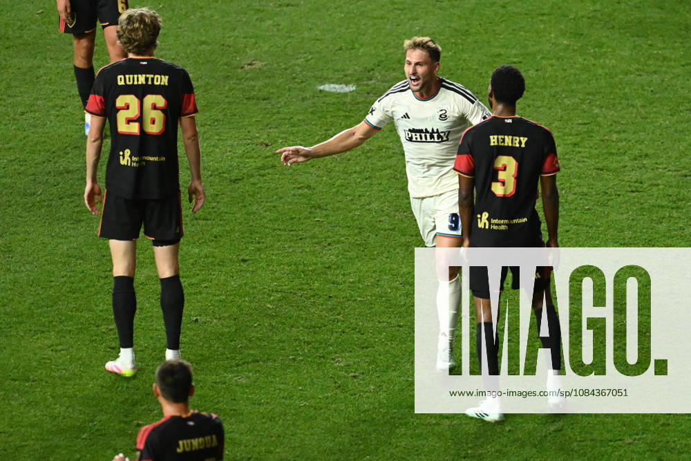 Philadelphia Union Vs Real Salt Lake - October 10, 2026 Bruno Damiani 9 of the Philadelphia Union celebrates after scoring the opening goal during the Major League Soccer 2026 match between Philadelphia Union and Real Salt Lake at Subaru Park in Chester, Pennsylvania, United States, on October 10, 2026. Philadelphia United States