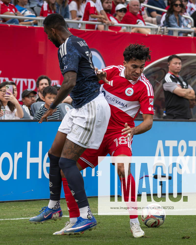 Chicago Fire FC V New York City FC - MLS, Fussball Herren, USA - October 10, 2026 Johan Gomez ( 18) of Chicago Fire FC is in action during the match between Chicago Fire FC and New York City FC at Soldier Field Stadium in Chicago, United States, on October 10, 2026. Chicago IL United States