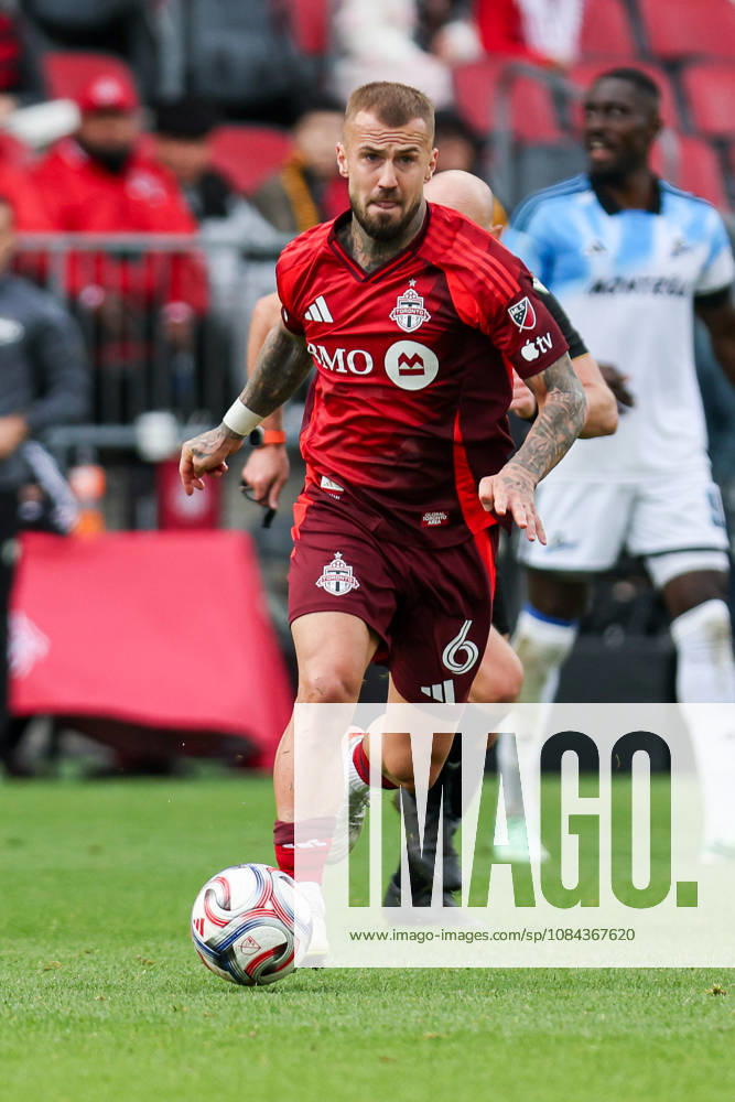 Toronto FC v CF Montreal Niklas Dorsch 6 of Toronto FC runs with the ball during a Major League Soccer game between Toronto FC and CF Montreal at BMO Field in Toronto, Ontario, Canada, on October 10, 2026. Toronto Ontario Canada