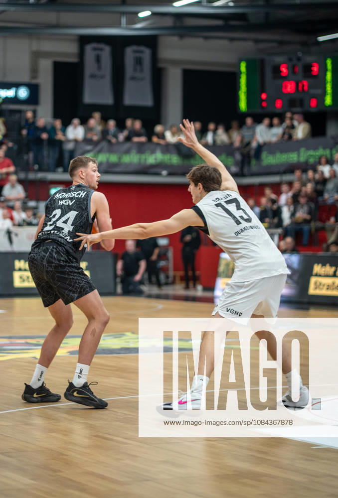 Artland Dragons - Tigers Tübingen. Quakenbrück, Niedersachsen, Deutschland, 10.10.2026. Basketball, BARMER 2. Basketball Bundesliga ProA, 4. Spieltag, Saison 2026 2027, in der Artland Arena. Die Tigers Tübingen gewinnen mit 92:86 gegen die Artland Dragons. For editorial use only. Artland Dragons - Tigers Tübingen, Basketball ProA Quakenbrück