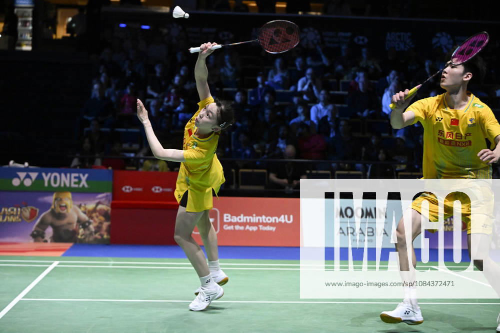 Wu Meng Ying (L) and Gao Jia Xuan (R) of China during mixed doubles final at the badminton Clash of Clans Arctic Open 2026 tournament in Vantaa, Finland, on October 11, 2026. - ANTTI AIMO-KOIVISTO Finland AAgRtFyNnjw