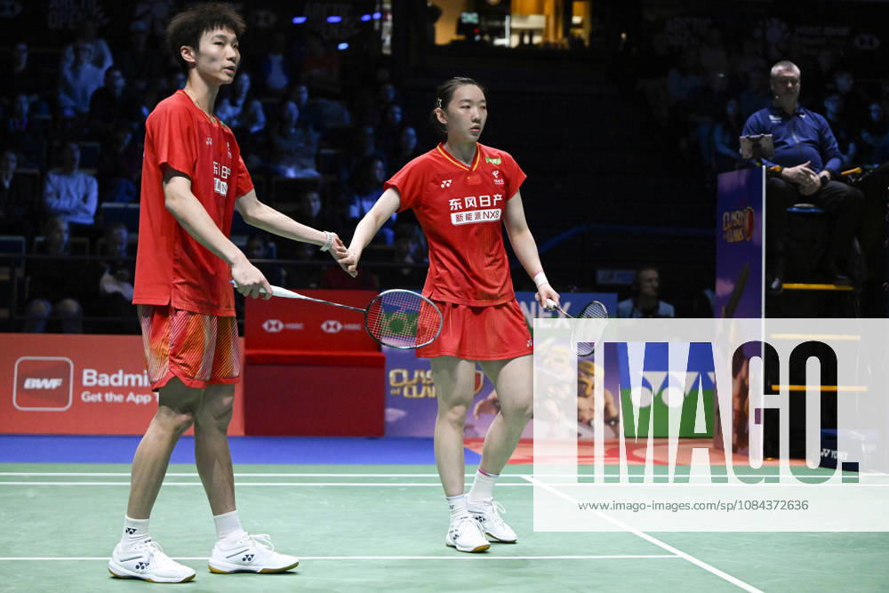 Wei Ya Xin (L) and Jiang Zhen Bang (R) of China reacts after mixed doubles final at the badminton Clash of Clans Arctic Open 2026 tournament in Vantaa, Finland, on October 11, 2026. - ANTTI AIMO-KOIVISTO Finland wPjnhUvOw1I