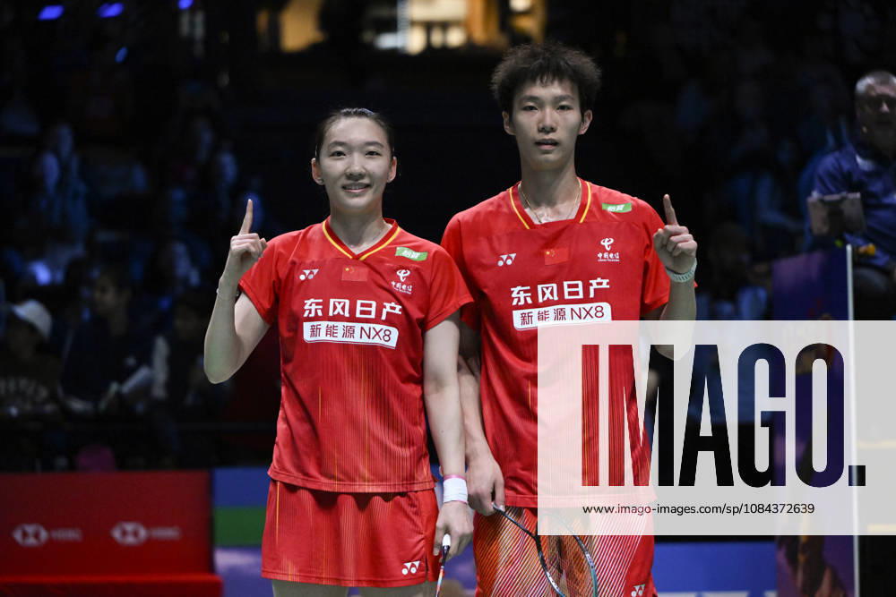 Wei Ya Xin (L) and Jiang Zhen Bang (R) of China reacts after mixed doubles final at the badminton Clash of Clans Arctic Open 2026 tournament in Vantaa, Finland, on October 11, 2026. - ANTTI AIMO-KOIVISTO Finland Z8-3FhglawY