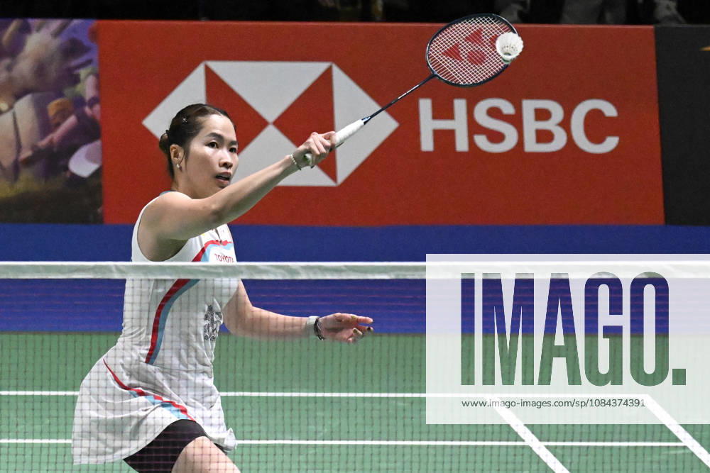 Ratchanok Intanon of Thailand hits a return during her women s singles match against Mia Blichfeldt of Denmark (not pictured) during the finals at the badminton Clash of Clans Arctic Open 2026 tournament in Vantaa, Finland, on October 11, 2026. - ANTTI AIMO-KOIVISTO Finland AMuWXTNTcSg
