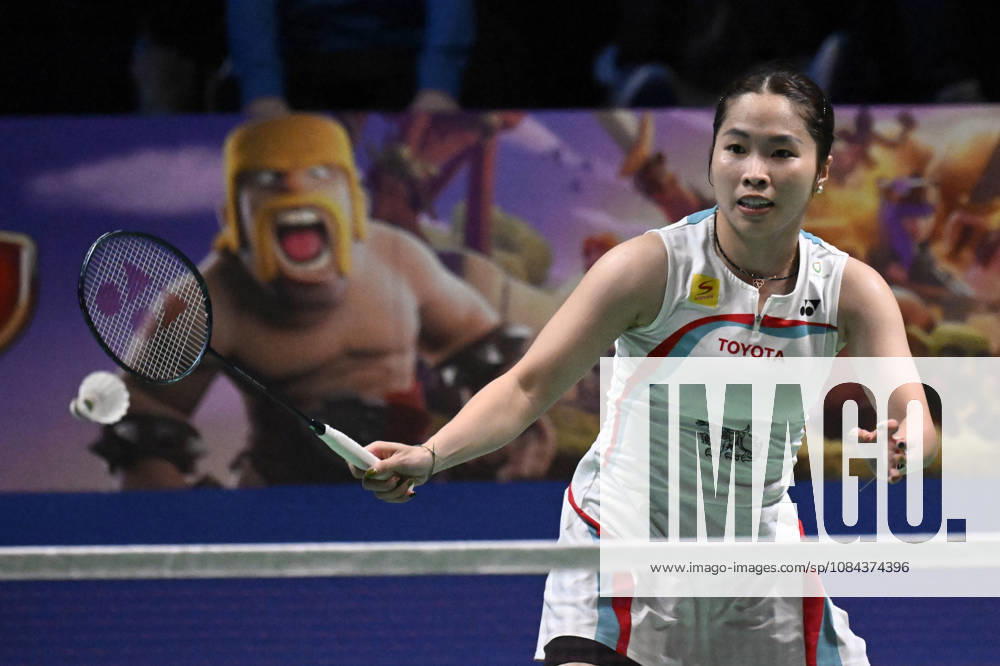 Ratchanok Intanon of Thailand hits a return during her women s singles match against Mia Blichfeldt of Denmark (not pictured) during the finals at the badminton Clash of Clans Arctic Open 2026 tournament in Vantaa, Finland, on October 11, 2026. - ANTTI AIMO-KOIVISTO Finland zHOj8luFI2k