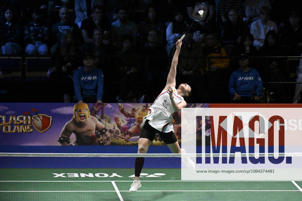 Ratchanok Intanon of Thailand hits a return during her women s singles match against Mia Blichfeldt of Denmark (not pictured) during the finals at the badminton Clash of Clans Arctic Open 2026 tournament in Vantaa, Finland, on October 11, 2026. - ANTTI AIMO-KOIVISTO Finland YEuhAnGPV2o