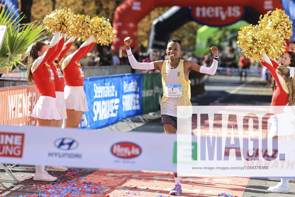 RUNNING - Graz Marathon 2026 GRAZ,AUSTRIA,11.OCT.26 - RUNNING - Graz Marathon. Image shows the rejoicing of John Maina. GEPAxpictures xWolfgangxGrebien
