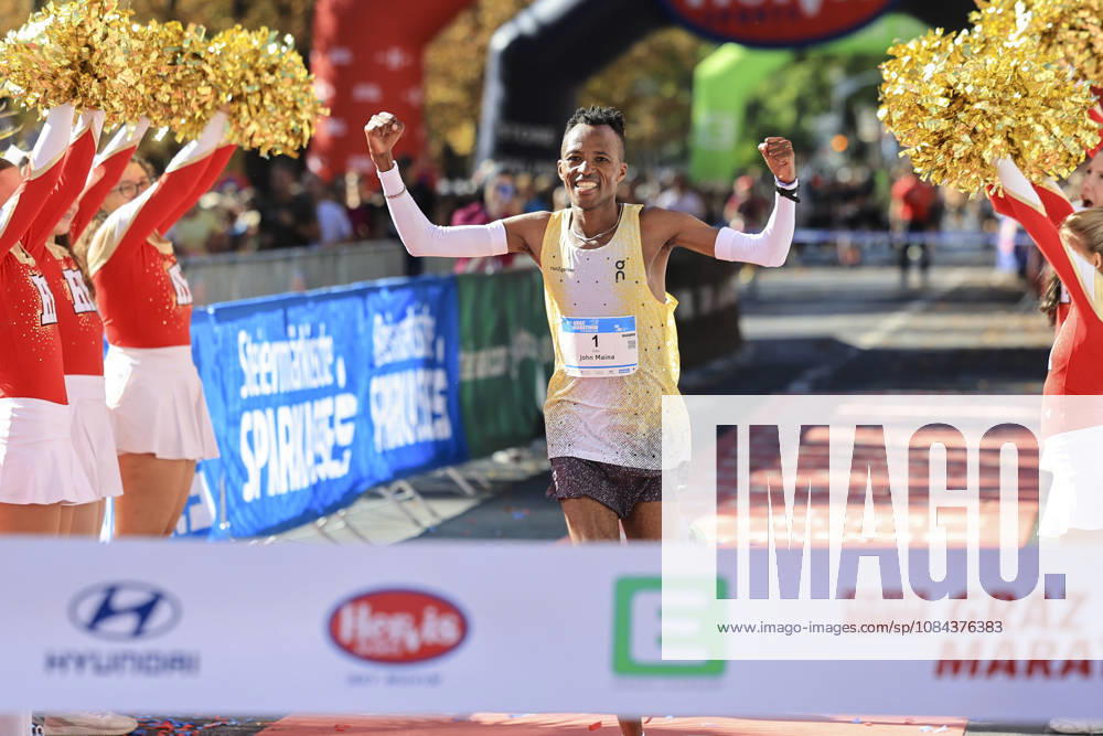 RUNNING - Graz Marathon 2026 GRAZ,AUSTRIA,11.OCT.26 - RUNNING - Graz Marathon. Image shows the rejoicing of John Maina. GEPAxpictures xWolfgangxGrebien