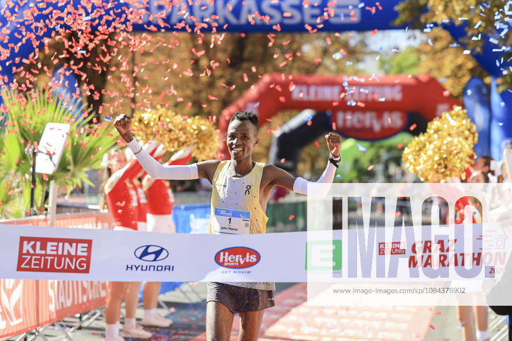 RUNNING - Graz Marathon 2026 GRAZ,AUSTRIA,11.OCT.26 - RUNNING - Graz Marathon. Image shows the rejoicing of John Maina Ndirangu (KEN). GEPAxpictures xWolfgangxGrebien