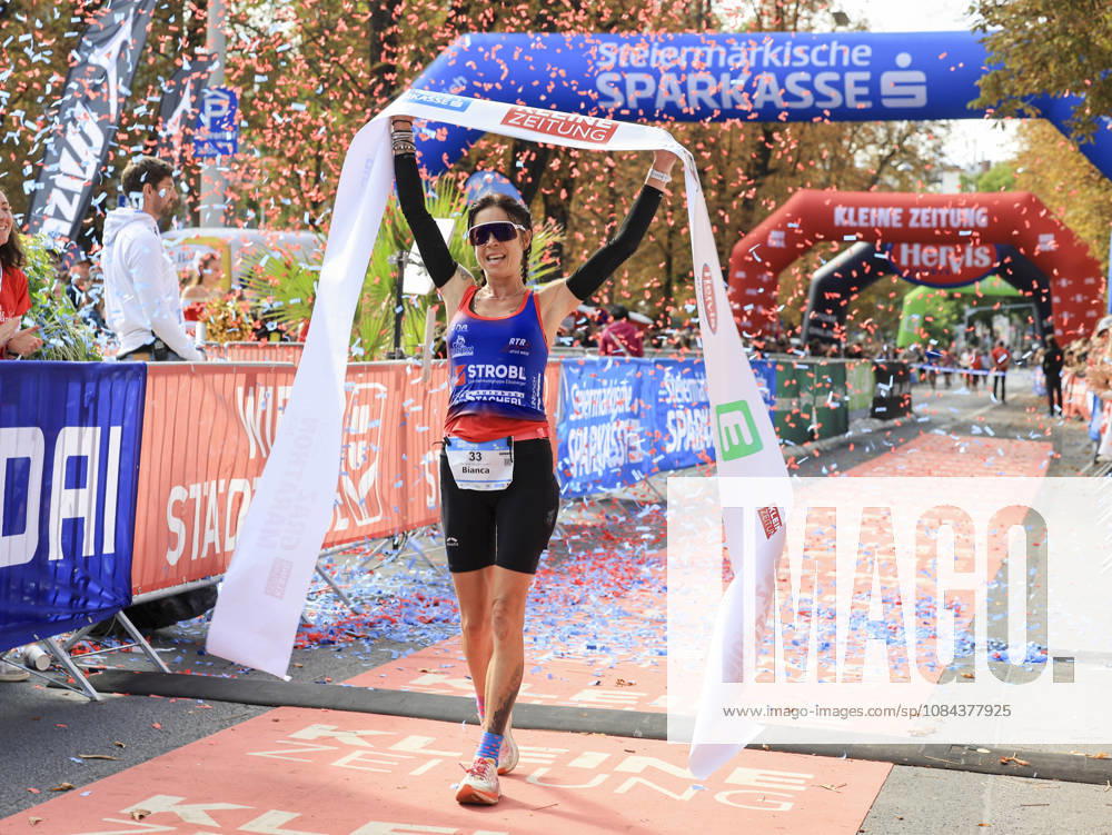 RUNNING - Graz Marathon 2026 GRAZ,AUSTRIA,11.OCT.26 - RUNNING - Graz Marathon. Image shows the rejoicing of Bianca Ederer (AUT). GEPAxpictures xWolfgangxGrebien
