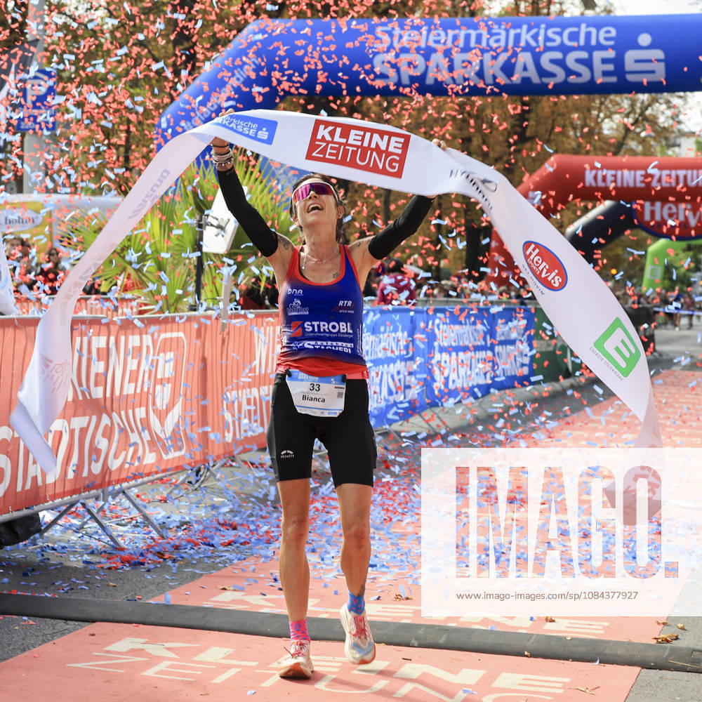 RUNNING - Graz Marathon 2026 GRAZ,AUSTRIA,11.OCT.26 - RUNNING - Graz Marathon. Image shows the rejoicing of Bianca Ederer (AUT). GEPAxpictures xWolfgangxGrebien