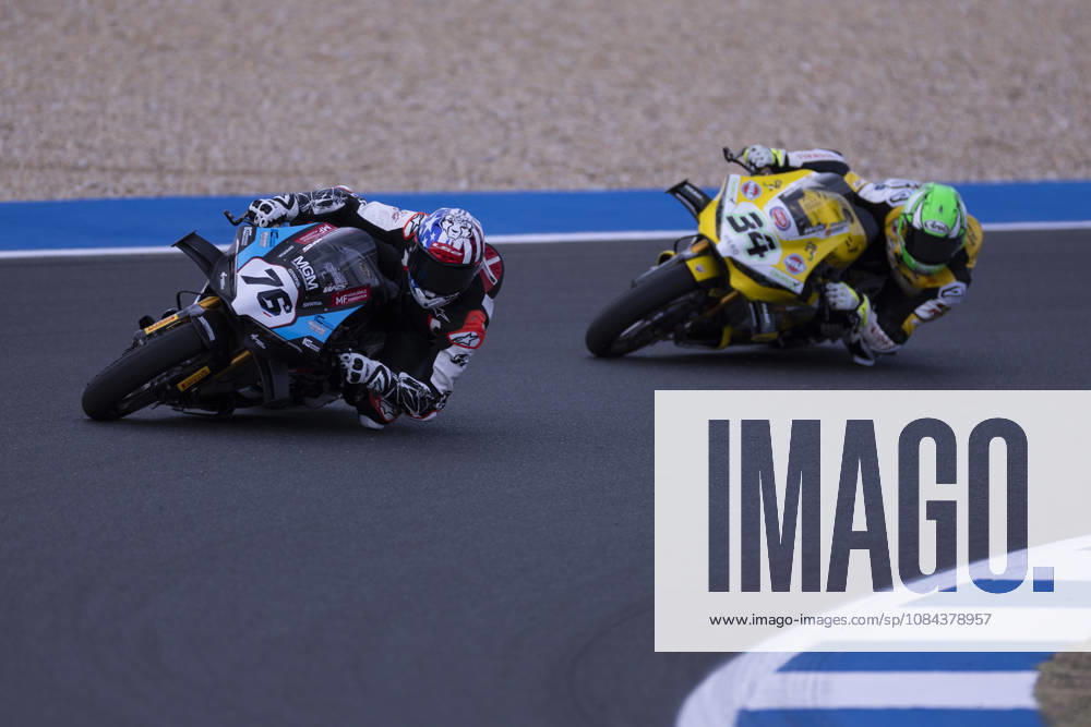ESTORIL, PORTUGAL - OCTOBER 11: Loris Baz of France and MGM Optical Express Racing during the Superpole Race during day three of the World Superbikes Estoril Round at Circuito Estoril on October 11, 2026 in Estoril, Portugal Cascais Portugal - ZUMAl192 20261011_zsp_l192_045
