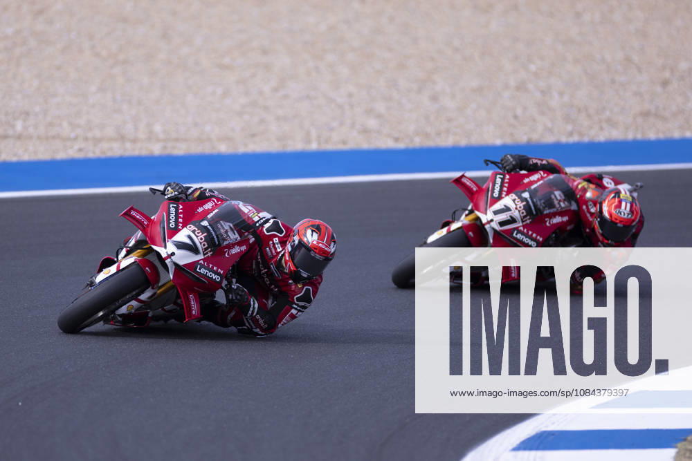 ESTORIL, PORTUGAL - OCTOBER 11: Iker Lecuona of Spain and Aruba.it Racing - Ducati competes during the Superpole Race during day three of the World Superbikes Estoril Round at Circuito Estoril on October 11, 2026 in Estoril, Portugal Cascais Portugal - ZUMAl192 20261011_zsp_l192_076
