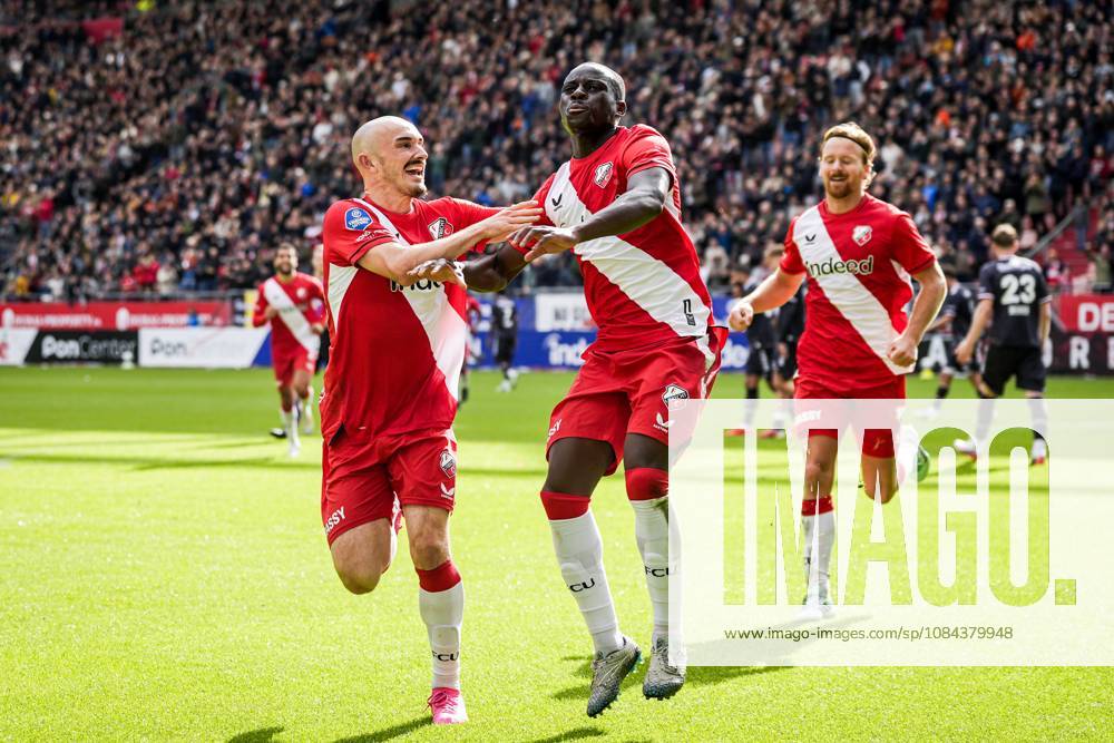 UTRECHT - Yoann Cathline of FC Utrecht celebrates the 1-0 during the Dutch Eredivisie match between FC Utrecht and Willem II at Galgenwaard Stadium on October 11, 2026, in Utrecht, the Netherlands. TOBIAS KLEUVER ANP Eredivisie 2026 27 ANPxSportx IVx 572120856 originalFilename: 572120856