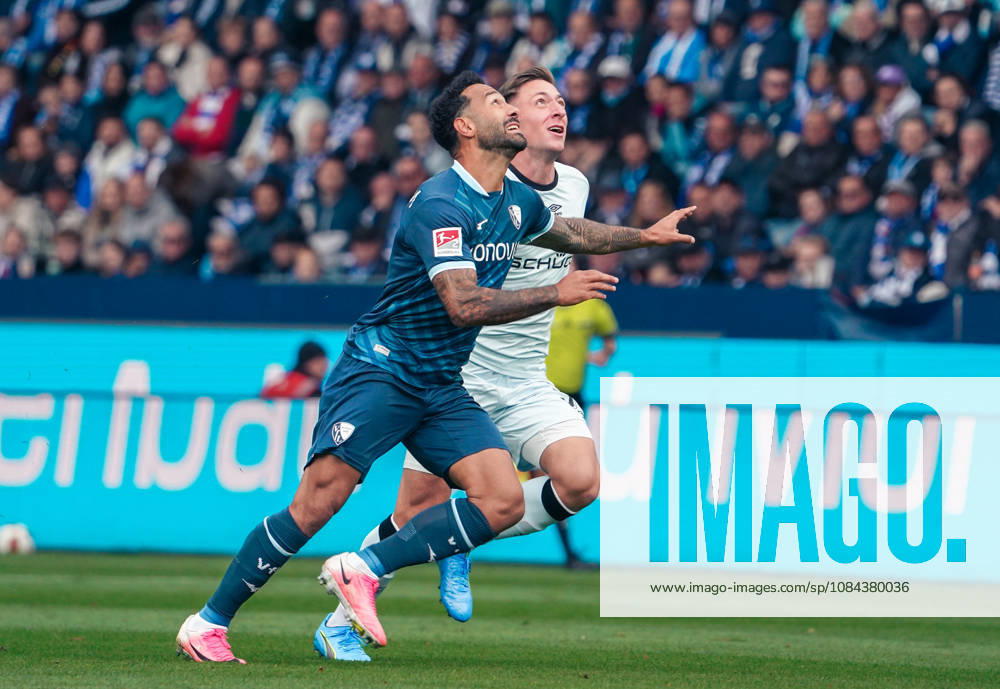 Deutschland: Fussball 2.Bundesliga 2026 2027, 7. Spieltag - VfL Bochum vs Arminia Bielefeld - Vonovia Ruhrstadion (Bochum): im Zweikampf Marius Wörl Marius Woerl (Arminia Bielefeld, 38) Sean Klaiber (VfL Bochum, 2)