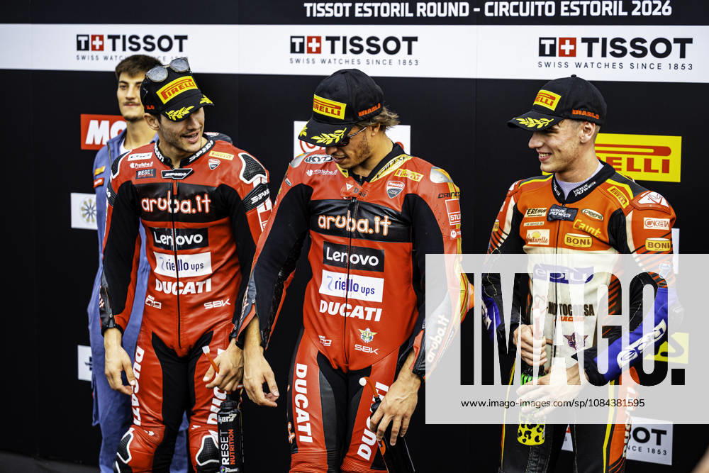 The Podium during the Tissot Superpole Race of the FIM Superbike World Championship, WM, Weltmeisterschaft at Circuito Estoril on October 11, 2026 in Cascais, Portugal. Cascais Portugal - ZUMAr200 20261011_zsp_r200_046