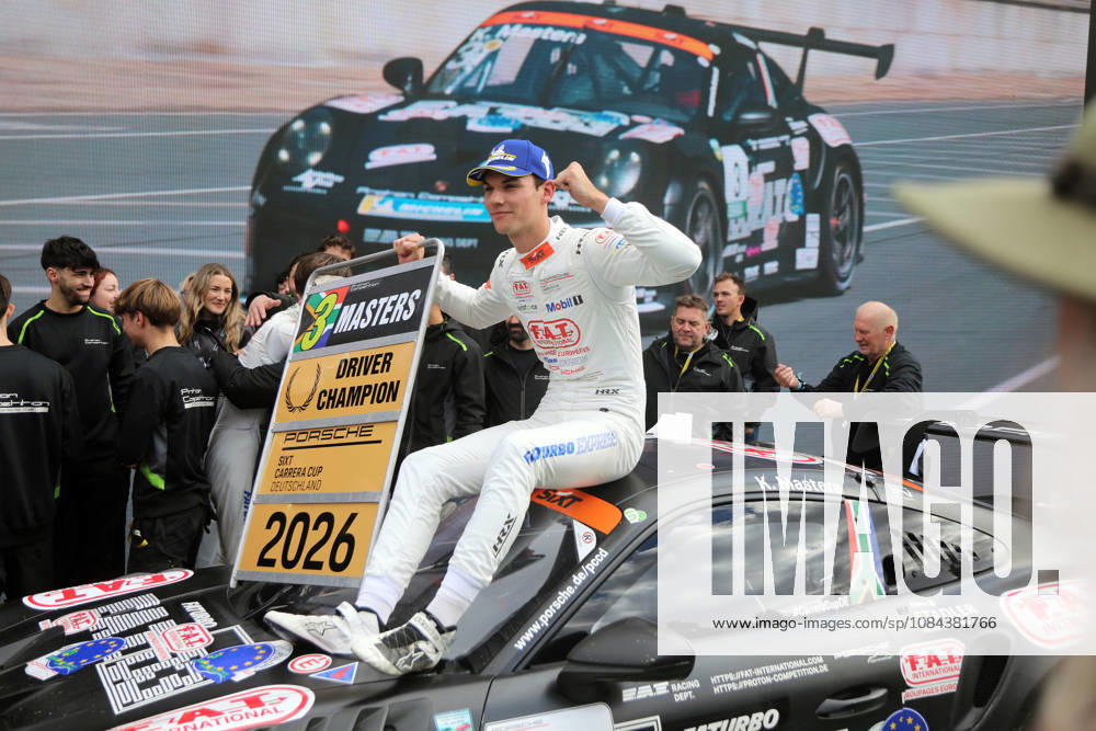 Porsche Sixt Carrera Cup Deutschland Finale Hockenheimring 09. - 11. Oktober 2026 Porsche Sixt Carrera Cup Deutschland Finale Hockenheimring 09. - 11. Oktober 2026 Rennen Sonntag Im Bild: Keagan Masters (RSA) Porsche Sixt Carrera Cup Champion 2026