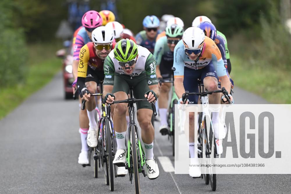 Paris Tours 2026 Cycling Race TOURS, FRANCE - OCTOBER 11 : Calabuig Estanislao (ESP) of Caja Rural - Seguros RGA , Louvel Matis (FRA) of NSN Cycling Team during the 120th edition of Paris Tours an UCI ProSeries 1.Pro one day cycling road race for Men Elite of 216.2 km with start in Chartres and finish in Tours on October 11, 2026 in Tours, France, 11 10 2026 ( Motordriver Guy De Vuyst - Tours France