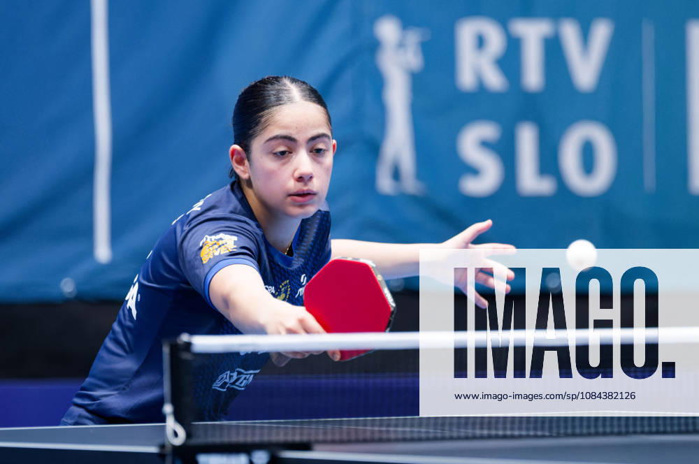 Angelina Bebawy Sweden (foto-ms0998b) at the 2026 European Table tennis, Tischtennis Championships in Ljubljana LJUBLJANA, SLOVENIA - 11 OCTOBER 2026: Angelina Bebawy Sweden (foto-ms0998b) in action at the European Table Tennis Championships in Stozice Arena, Ljubljana, Slovenia (Photo by Manfred Schillings) Ljubljana Stozice Arena Slovenia