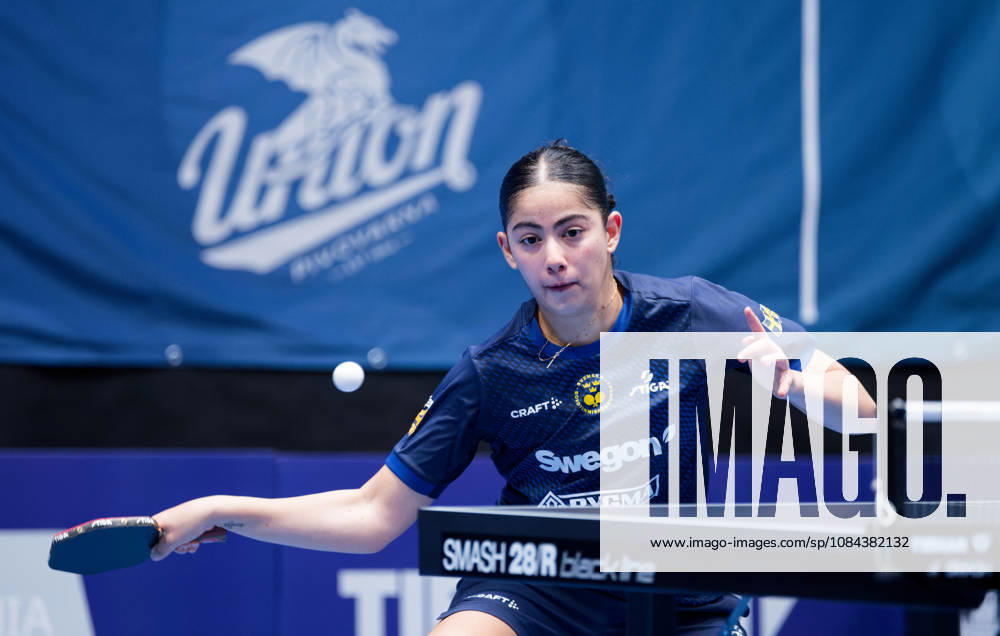 Angelina Bebawy Sweden (foto-ms1006b) at the 2026 European Table tennis, Tischtennis Championships in Ljubljana LJUBLJANA, SLOVENIA - 11 OCTOBER 2026: Angelina Bebawy Sweden (foto-ms1006b) in action at the European Table Tennis Championships in Stozice Arena, Ljubljana, Slovenia (Photo by Manfred Schillings) Ljubljana Stozice Arena Slovenia