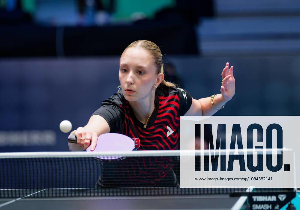 Dominika Wiltschkova Slovakia (foto-ms1027b) at the 2026 European Table tennis, Tischtennis Championships in Ljubljana LJUBLJANA, SLOVENIA - 11 OCTOBER 2026: Dominika Wiltschkova Slovakia (foto-ms1027b) in action at the European Table Tennis Championships in Stozice Arena, Ljubljana, Slovenia (Photo by Manfred Schillings) Ljubljana Stozice Arena Slovenia