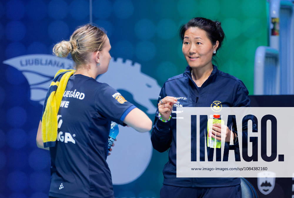 Fang Zhang Sweden (foto-ms1130b) at the 2026 European Table tennis, Tischtennis Championships in Ljubljana LJUBLJANA, SLOVENIA - 11 OCTOBER 2026: Fang Zhang Sweden (foto-ms1130b) in action at the European Table Tennis Championships in Stozice Arena, Ljubljana, Slovenia (Photo by Manfred Schillings) Ljubljana Stozice Arena Slovenia