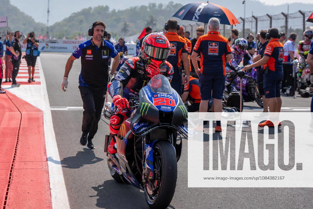 MOTO - MOTO GP - GRAND PRIX OF INDONESIA 2026 20 QUARTARARO Fabio (fra), Monster Energy Yamaha MotoGP Team, Yamaha YZR-M1, action, starting grid, grille de dà part during the 2026 MotoGP Pertamina Grand Prix of Indonesia on the Mandalika circuit from October 9 to 11, at West Nusa Tenggara, Indonesia - West Nusa TenggaraIndonesia
