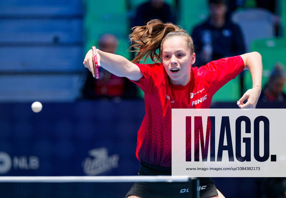 Fanny Doutaz Switzerland (foto-ms1122b) at the 2026 European Table tennis, Tischtennis Championships in Ljubljana LJUBLJANA, SLOVENIA - 11 OCTOBER 2026: Fanny Doutaz Switzerland (foto-ms1122b) in action at the European Table Tennis Championships in Stozice Arena, Ljubljana, Slovenia (Photo by Manfred Schillings) Ljubljana Stozice Arena Slovenia