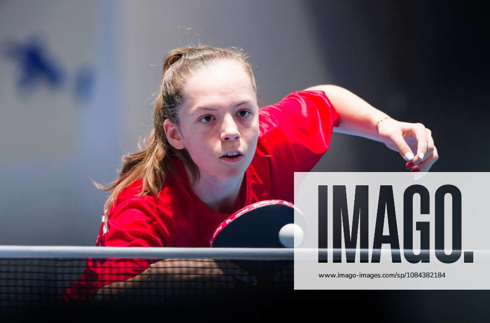 Fanny Doutaz Switzerland (foto-ms1126b) at the 2026 European Table tennis, Tischtennis Championships in Ljubljana LJUBLJANA, SLOVENIA - 11 OCTOBER 2026: Fanny Doutaz Switzerland (foto-ms1126b) in action at the European Table Tennis Championships in Stozice Arena, Ljubljana, Slovenia (Photo by Manfred Schillings) Ljubljana Stozice Arena Slovenia