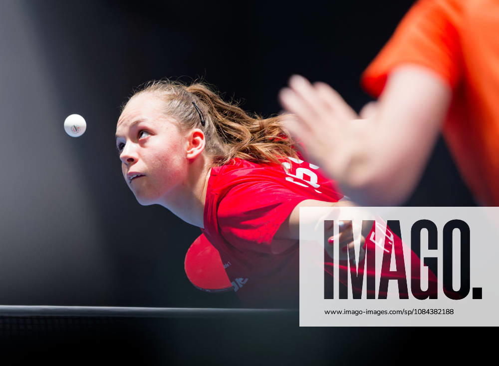 Fanny Doutaz Switzerland (foto-ms1127b) at the 2026 European Table tennis, Tischtennis Championships in Ljubljana LJUBLJANA, SLOVENIA - 11 OCTOBER 2026: Fanny Doutaz Switzerland (foto-ms1127b) in action at the European Table Tennis Championships in Stozice Arena, Ljubljana, Slovenia (Photo by Manfred Schillings) Ljubljana Stozice Arena Slovenia