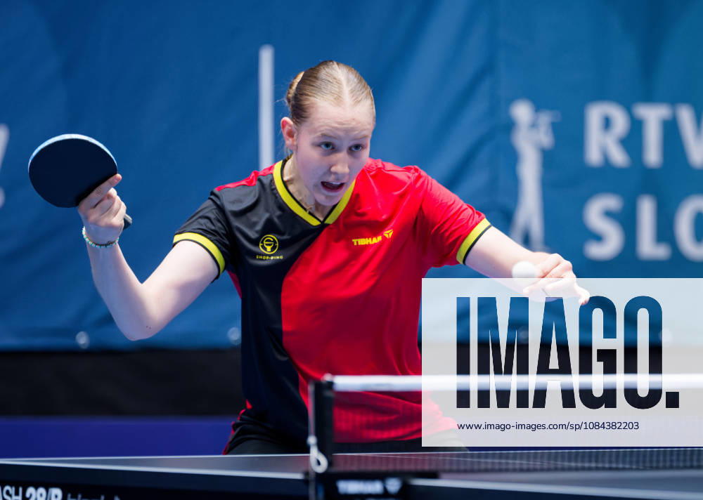 Lessia Lewyckyj Belgium (foto-ms1032b) at the 2026 European Table tennis, Tischtennis Championships in Ljubljana LJUBLJANA, SLOVENIA - 11 OCTOBER 2026: Lessia Lewyckyj Belgium (foto-ms1032b) in action at the European Table Tennis Championships in Stozice Arena, Ljubljana, Slovenia (Photo by Manfred Schillings) Ljubljana Stozice Arena Slovenia