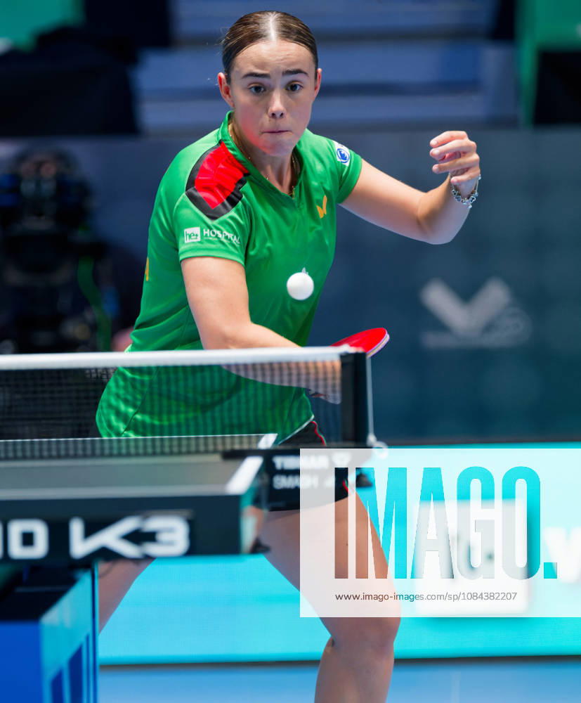 Mariana Santa Comba Portugal (foto-ms1026b) at the 2026 European Table tennis, Tischtennis Championships in Ljubljana LJUBLJANA, SLOVENIA - 11 OCTOBER 2026: Mariana Santa Comba Portugal (foto-ms1026b) in action at the European Table Tennis Championships in Stozice Arena, Ljubljana, Slovenia (Photo by Manfred Schillings) Ljubljana Stozice Arena Slovenia