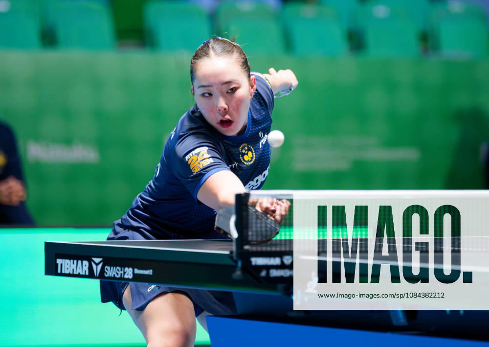 Nomin Baasan Sweden (foto-ms1036b) at the 2026 European Table tennis, Tischtennis Championships in Ljubljana LJUBLJANA, SLOVENIA - 11 OCTOBER 2026: Nomin Baasan Sweden (foto-ms1036b) in action at the European Table Tennis Championships in Stozice Arena, Ljubljana, Slovenia (Photo by Manfred Schillings) Ljubljana Stozice Arena Slovenia