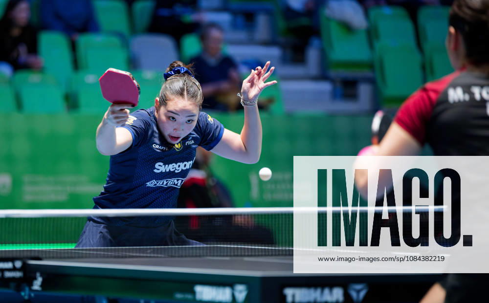 Nomin Baasan Sweden (foto-ms1039b) at the 2026 European Table tennis, Tischtennis Championships in Ljubljana LJUBLJANA, SLOVENIA - 11 OCTOBER 2026: Nomin Baasan Sweden (foto-ms1039b) in action at the European Table Tennis Championships in Stozice Arena, Ljubljana, Slovenia (Photo by Manfred Schillings) Ljubljana Stozice Arena Slovenia