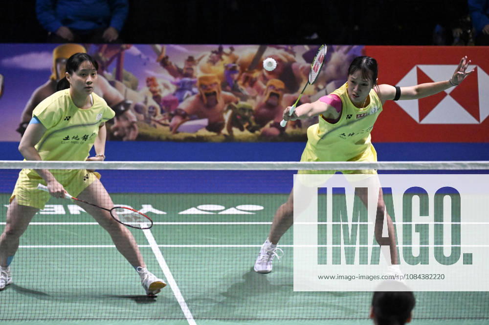 Lin Jhih Yun (L) and Hsu Yin-Hui (R) of Taiwan during their women s doubles match against Chen Fan Shu Tian and Luo Xu Min of China (not pictured) during the finals at the badminton Clash of Clans Arctic Open 2026 tournament in Vantaa, Finland, on October 11, 2026. - ANTTI AIMO-KOIVISTO Finland b4RZ9OJ7p5M
