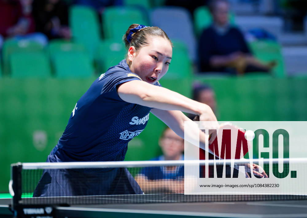 Nomin Baasan Sweden (foto-ms1043b) at the 2026 European Table tennis, Tischtennis Championships in Ljubljana LJUBLJANA, SLOVENIA - 11 OCTOBER 2026: Nomin Baasan Sweden (foto-ms1043b) in action at the European Table Tennis Championships in Stozice Arena, Ljubljana, Slovenia (Photo by Manfred Schillings) Ljubljana Stozice Arena Slovenia