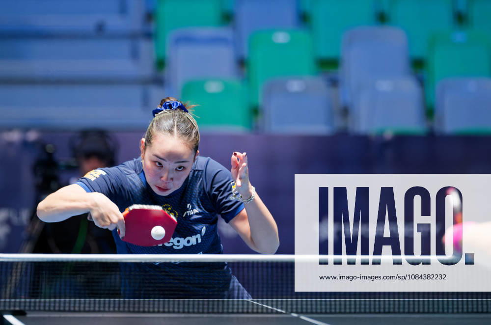 Nomin Baasan Sweden (foto-ms1045b) at the 2026 European Table tennis, Tischtennis Championships in Ljubljana LJUBLJANA, SLOVENIA - 11 OCTOBER 2026: Nomin Baasan Sweden (foto-ms1045b) in action at the European Table Tennis Championships in Stozice Arena, Ljubljana, Slovenia (Photo by Manfred Schillings) Ljubljana Stozice Arena Slovenia