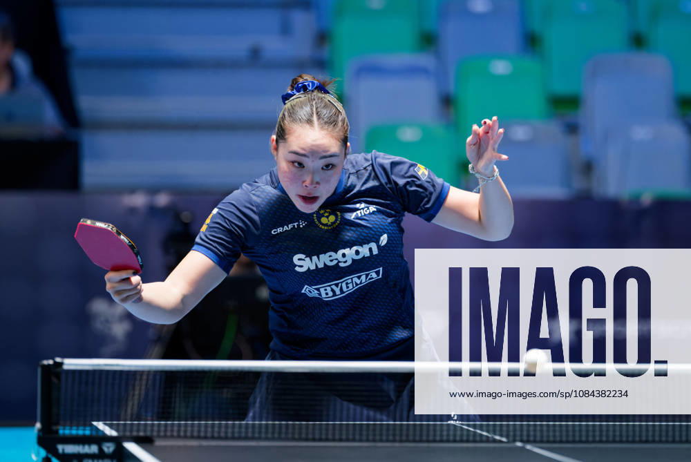 Nomin Baasan Sweden (foto-ms1047b) at the 2026 European Table tennis, Tischtennis Championships in Ljubljana LJUBLJANA, SLOVENIA - 11 OCTOBER 2026: Nomin Baasan Sweden (foto-ms1047b) in action at the European Table Tennis Championships in Stozice Arena, Ljubljana, Slovenia (Photo by Manfred Schillings) Ljubljana Stozice Arena Slovenia