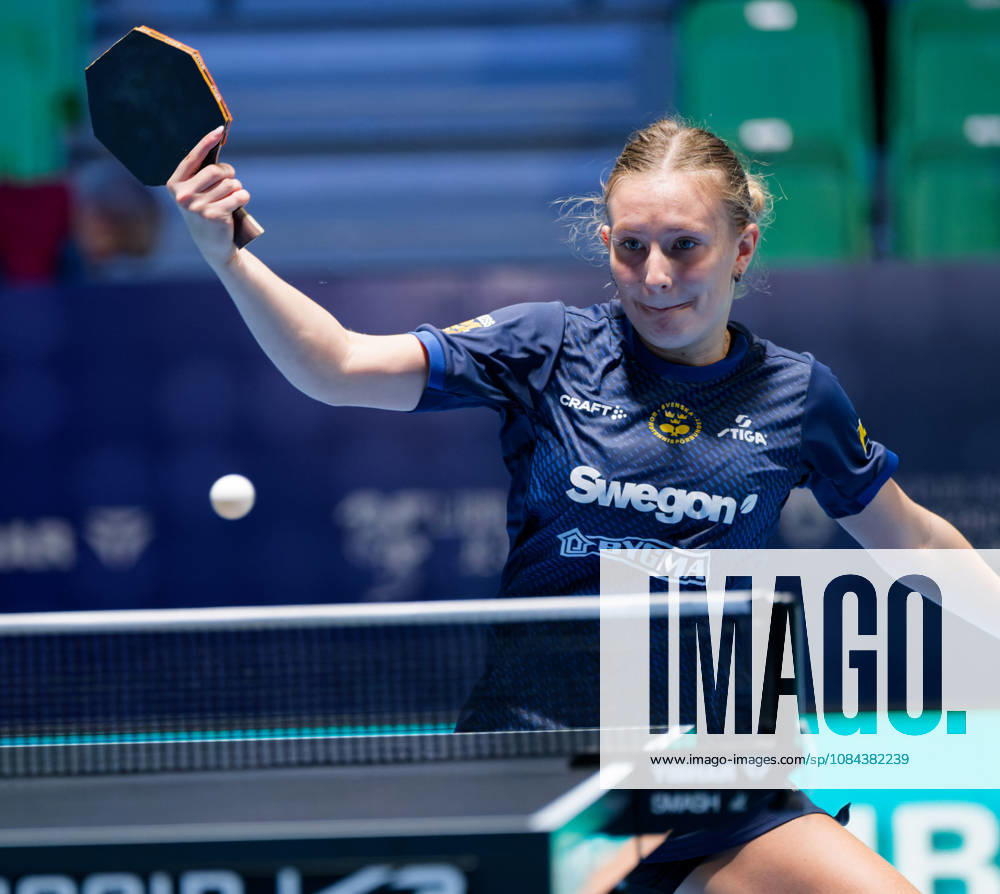 Siri Benjegard Sweden (foto-ms1056b) at the 2026 European Table tennis, Tischtennis Championships in Ljubljana LJUBLJANA, SLOVENIA - 11 OCTOBER 2026: Siri Benjegard Sweden (foto-ms1056b) in action at the European Table Tennis Championships in Stozice Arena, Ljubljana, Slovenia (Photo by Manfred Schillings) Ljubljana Stozice Arena Slovenia