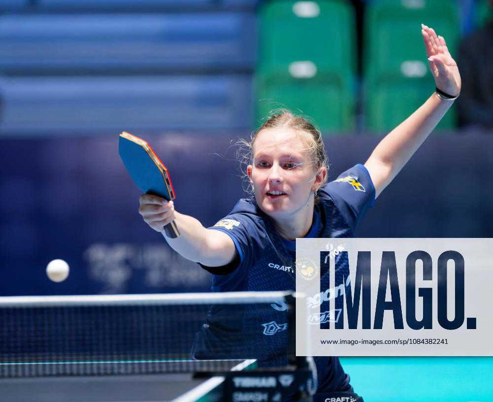 Siri Benjegard Sweden (foto-ms1058b) at the 2026 European Table tennis, Tischtennis Championships in Ljubljana LJUBLJANA, SLOVENIA - 11 OCTOBER 2026: Siri Benjegard Sweden (foto-ms1058b) in action at the European Table Tennis Championships in Stozice Arena, Ljubljana, Slovenia (Photo by Manfred Schillings) Ljubljana Stozice Arena Slovenia