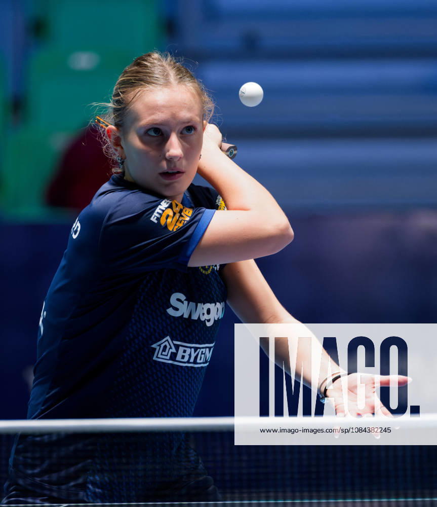 Siri Benjegard Sweden (foto-ms1061b) at the 2026 European Table tennis, Tischtennis Championships in Ljubljana LJUBLJANA, SLOVENIA - 11 OCTOBER 2026: Siri Benjegard Sweden (foto-ms1061b) in action at the European Table Tennis Championships in Stozice Arena, Ljubljana, Slovenia (Photo by Manfred Schillings) Ljubljana Stozice Arena Slovenia
