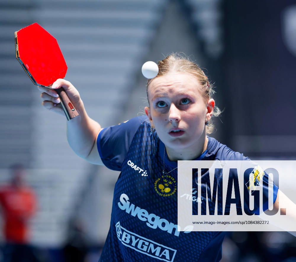 Siri Benjegard Sweden (foto-ms1085b) at the 2026 European Table tennis, Tischtennis Championships in Ljubljana LJUBLJANA, SLOVENIA - 11 OCTOBER 2026: Siri Benjegard Sweden (foto-ms1085b) in action at the European Table Tennis Championships in Stozice Arena, Ljubljana, Slovenia (Photo by Manfred Schillings) Ljubljana Stozice Arena Slovenia