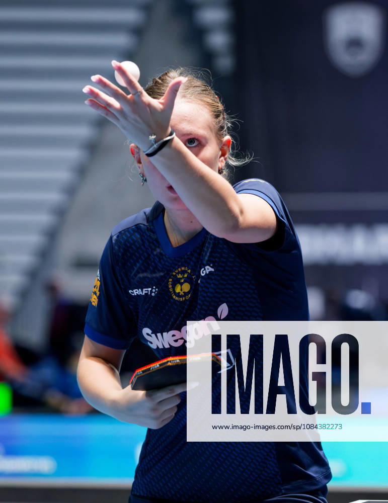 Siri Benjegard Sweden (foto-ms1087b) at the 2026 European Table tennis, Tischtennis Championships in Ljubljana LJUBLJANA, SLOVENIA - 11 OCTOBER 2026: Siri Benjegard Sweden (foto-ms1087b) in action at the European Table Tennis Championships in Stozice Arena, Ljubljana, Slovenia (Photo by Manfred Schillings) Ljubljana Stozice Arena Slovenia