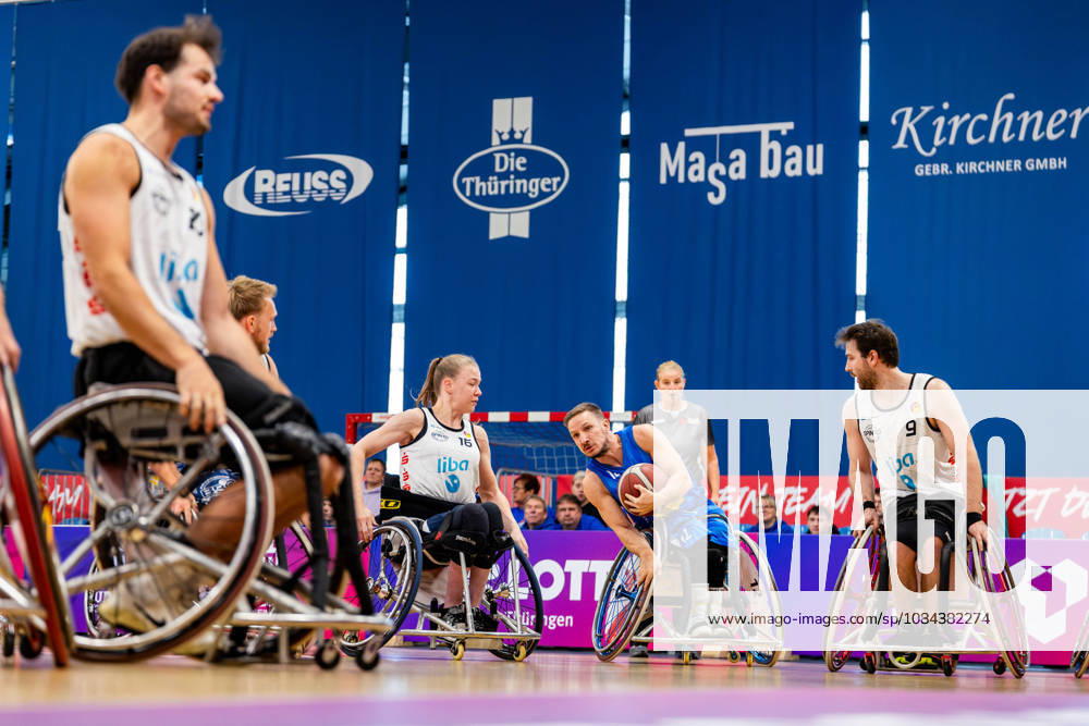 GER, Rollstuhlbasketball, Maenner Frauen, Saison 26 27, Funke Cup, Hauptrunde, Thuringia Bulls - Spinto Muensterland Jens-Eike Albrecht (Thuringia Bulls) 99189 Elxleben Fit-In Freizeitanlage Sporthal Thueringen Deutschland