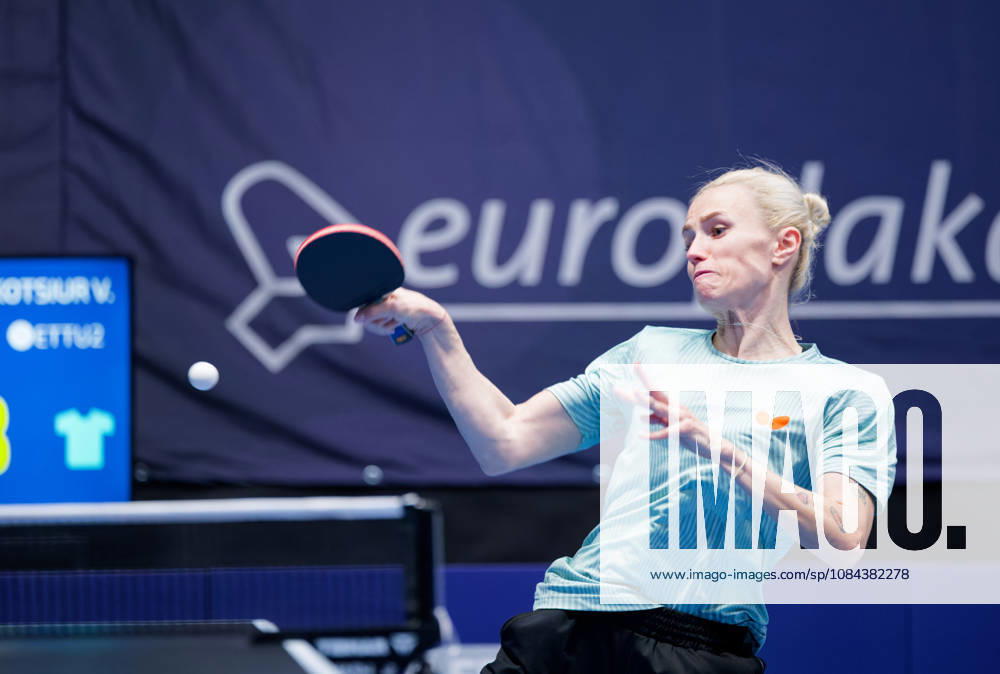 Valeria Kotsiur Russia (foto-ms1054b) at the 2026 European Table tennis, Tischtennis Championships in Ljubljana LJUBLJANA, SLOVENIA - 11 OCTOBER 2026: Valeria Kotsiur Russia (foto-ms1054b) in action at the European Table Tennis Championships in Stozice Arena, Ljubljana, Slovenia (Photo by Manfred Schillings) Ljubljana Stozice Arena Slovenia