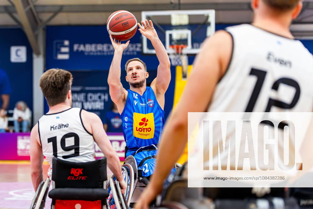 GER, Rollstuhlbasketball, Maenner Frauen, Saison 26 27, Funke Cup, Hauptrunde, Thuringia Bulls - Spinto Muensterland Jens-Eike Albrecht (Thuringia Bulls) 99189 Elxleben Fit-In Freizeitanlage Sporthal Thueringen Deutschland