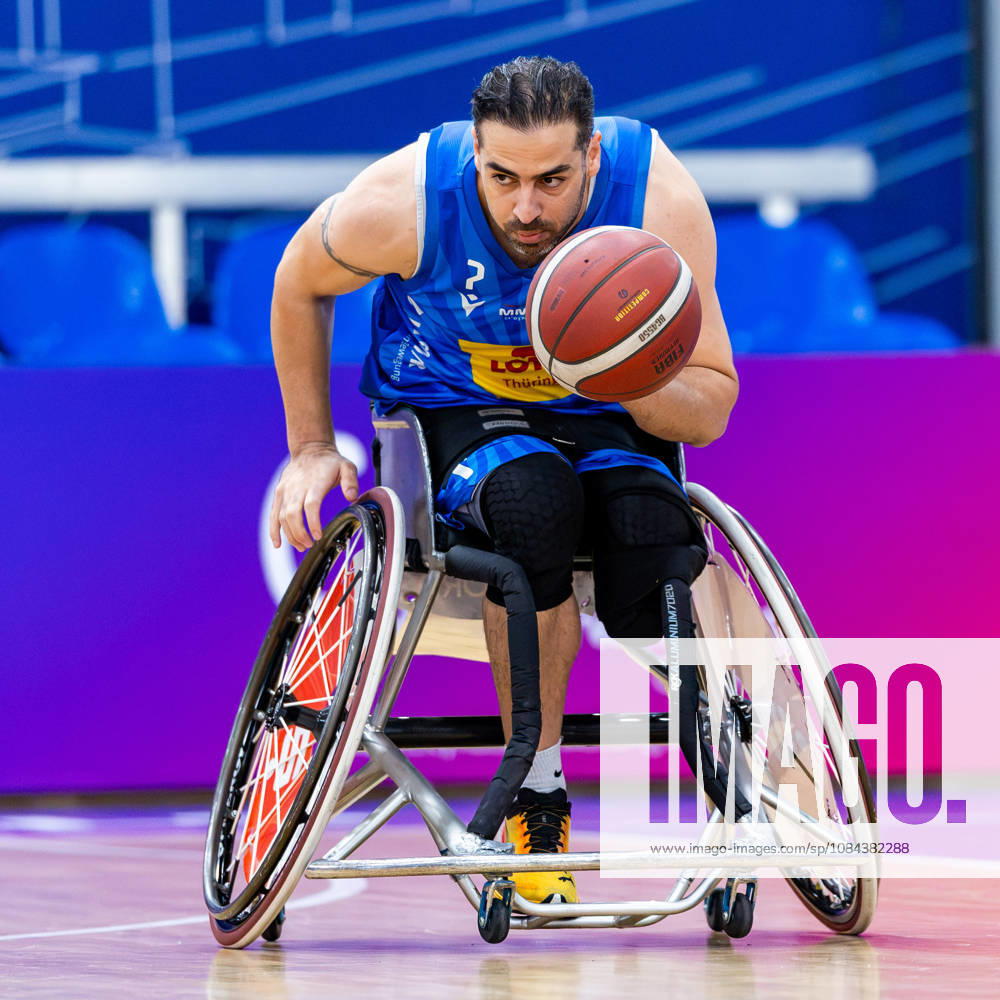 GER, Rollstuhlbasketball, Maenner Frauen, Saison 26 27, Funke Cup, Hauptrunde, Thuringia Bulls - Spinto Muensterland Vahid Gholamazad (Thuringia Bulls) 99189 Elxleben Fit-In Freizeitanlage Sporthal Thueringen Deutschland