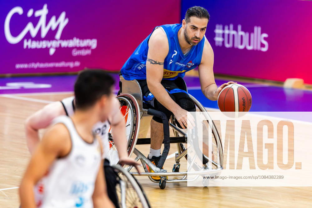 GER, Rollstuhlbasketball, Maenner Frauen, Saison 26 27, Funke Cup, Hauptrunde, Thuringia Bulls - Spinto Muensterland Vahid Gholamazad (Thuringia Bulls) 99189 Elxleben Fit-In Freizeitanlage Sporthal Thueringen Deutschland